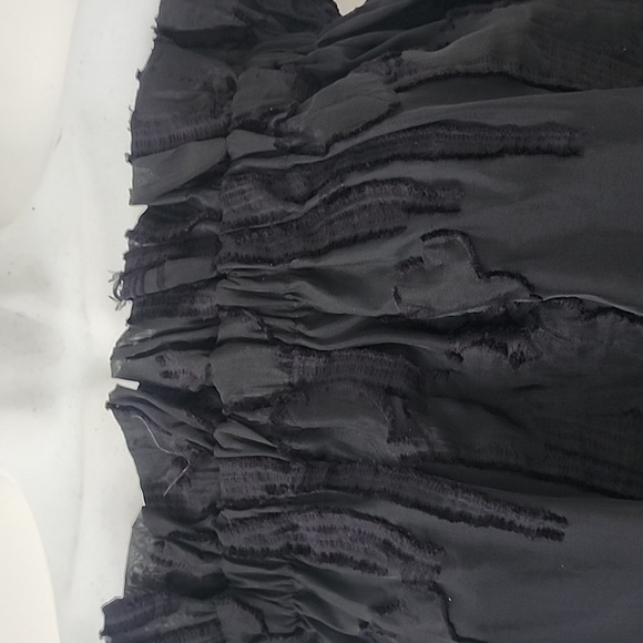 Alexis Raza Off Shoulder diaphanous organza Black top Size Small - Picture 10 of 16